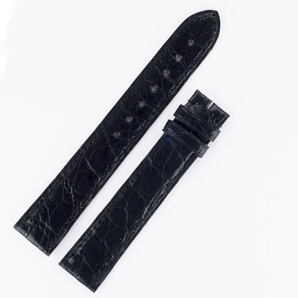 Cartier shiny black crocodile strap 18x16
