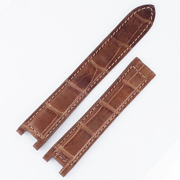 Cartier Pasha brown alligator strap (18x17) for deployant buckle