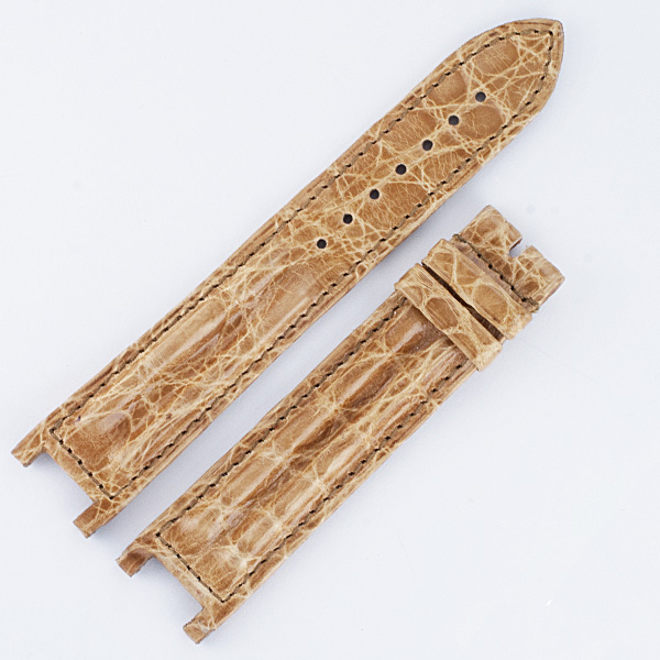 Cartier Pasha tan alligator strap (20x18) for tang buckle