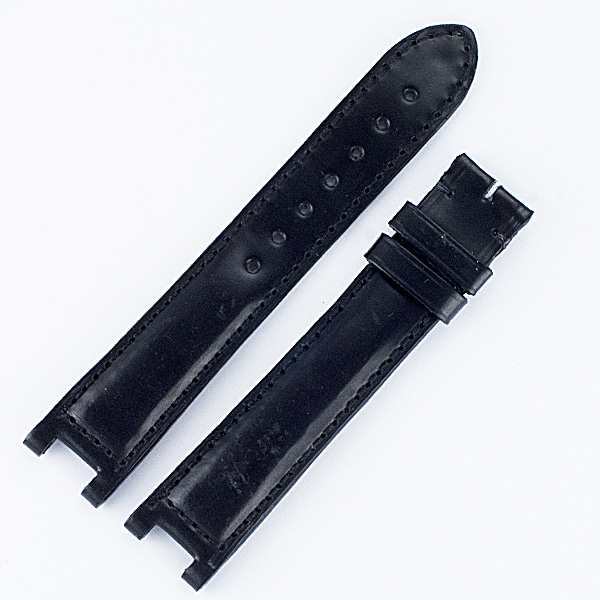 Cartier Pasha black leather strap (15x14) for tang buckle.