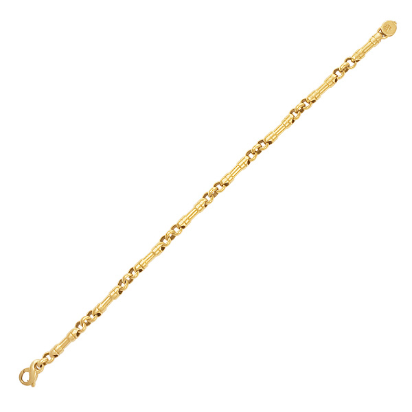 Tiffany & Co 18k yellow gold Barrel Bar link Bracelet