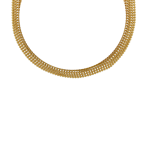 Bead Necklace In 18k Yellow Gold