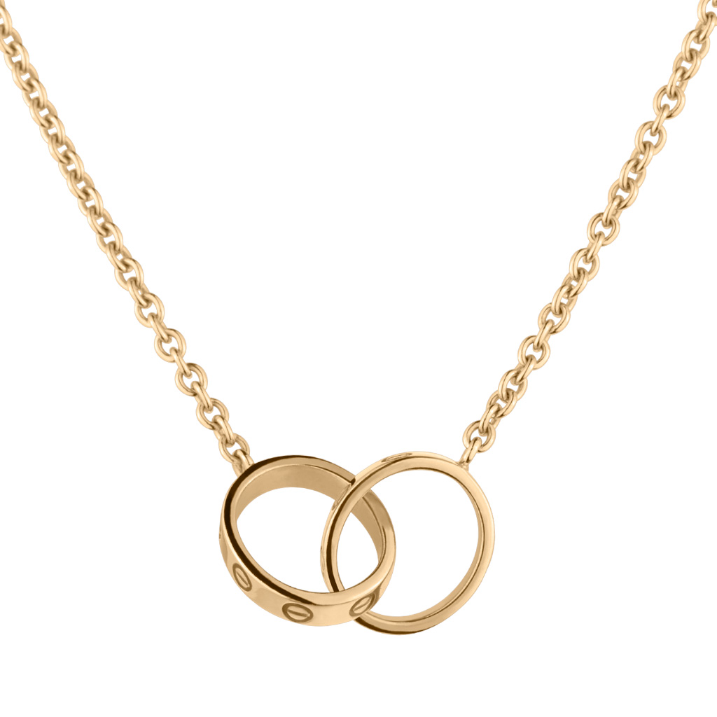 Cartier love necklace in 18k rose gold