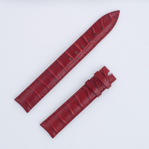 Chopard red alligator leather strap Be Happy 15mm x 14mm for tang buckle