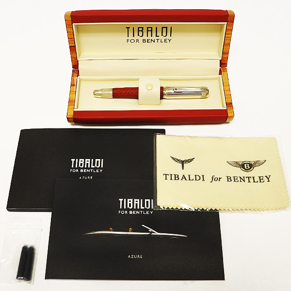 Limited Edition 111/ 500 Tibaldi for Bentley Azure Fountain 18k pen. Made in Italy