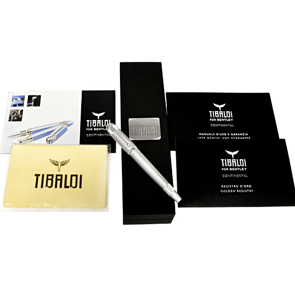 Tibaldi For Bentley Continental  Silver Tempest Fountain Pen With 18k Nib.