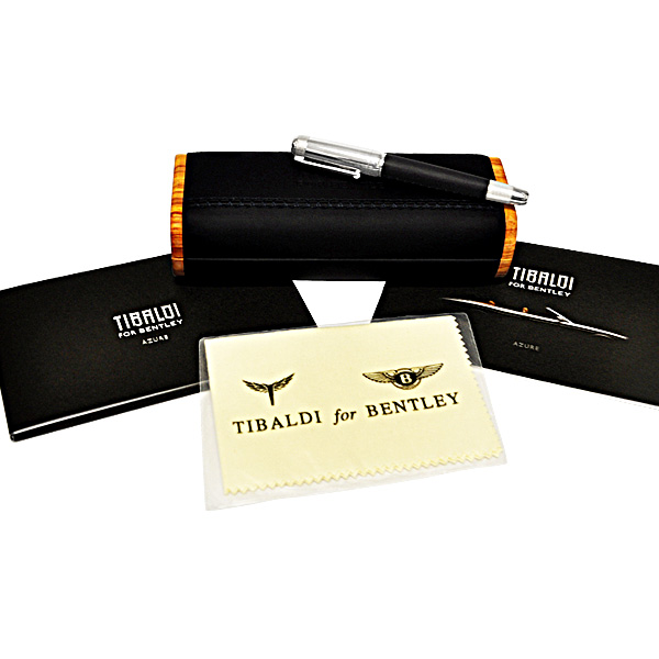 Tibaldi For Bentley Azure Fountain Pen In Sterling Silver With 18k Nib.
