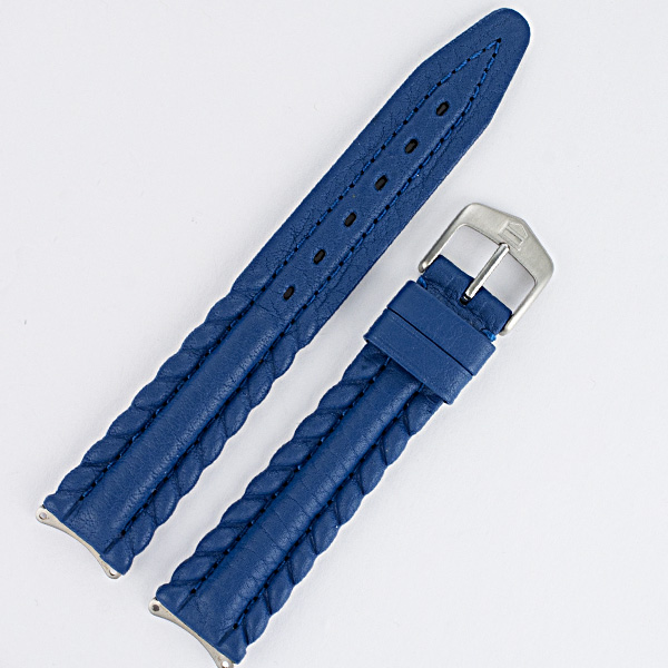Tag Heuer blue leather strap with  buckle (17x16)