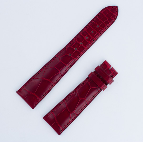 Patek Philippe red alligator strap (21x16)