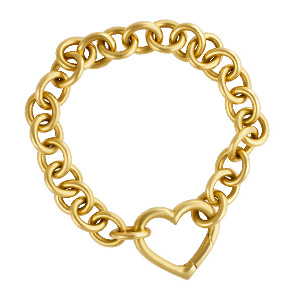 Tiffany & Co. 18k heart link bracelet