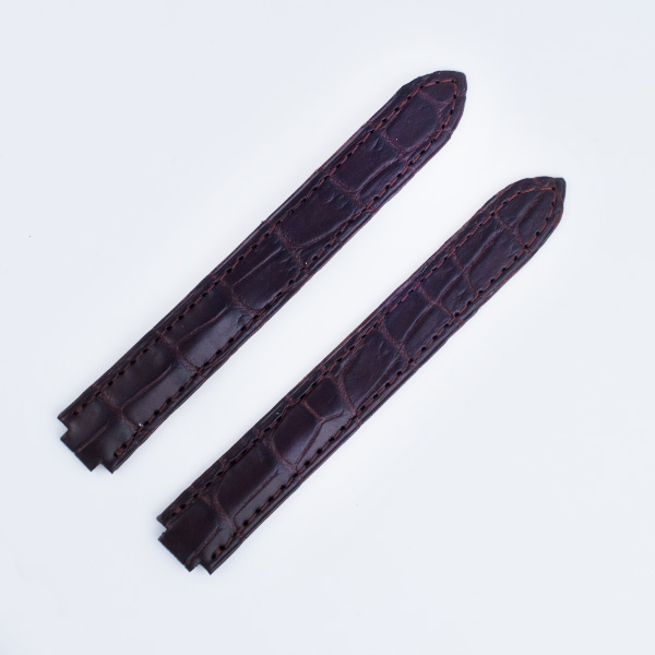 Cartier dark brown alligator strap (14.30 x 13.80)