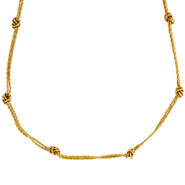 "Tiffany & Co." love knots necklace in 18k