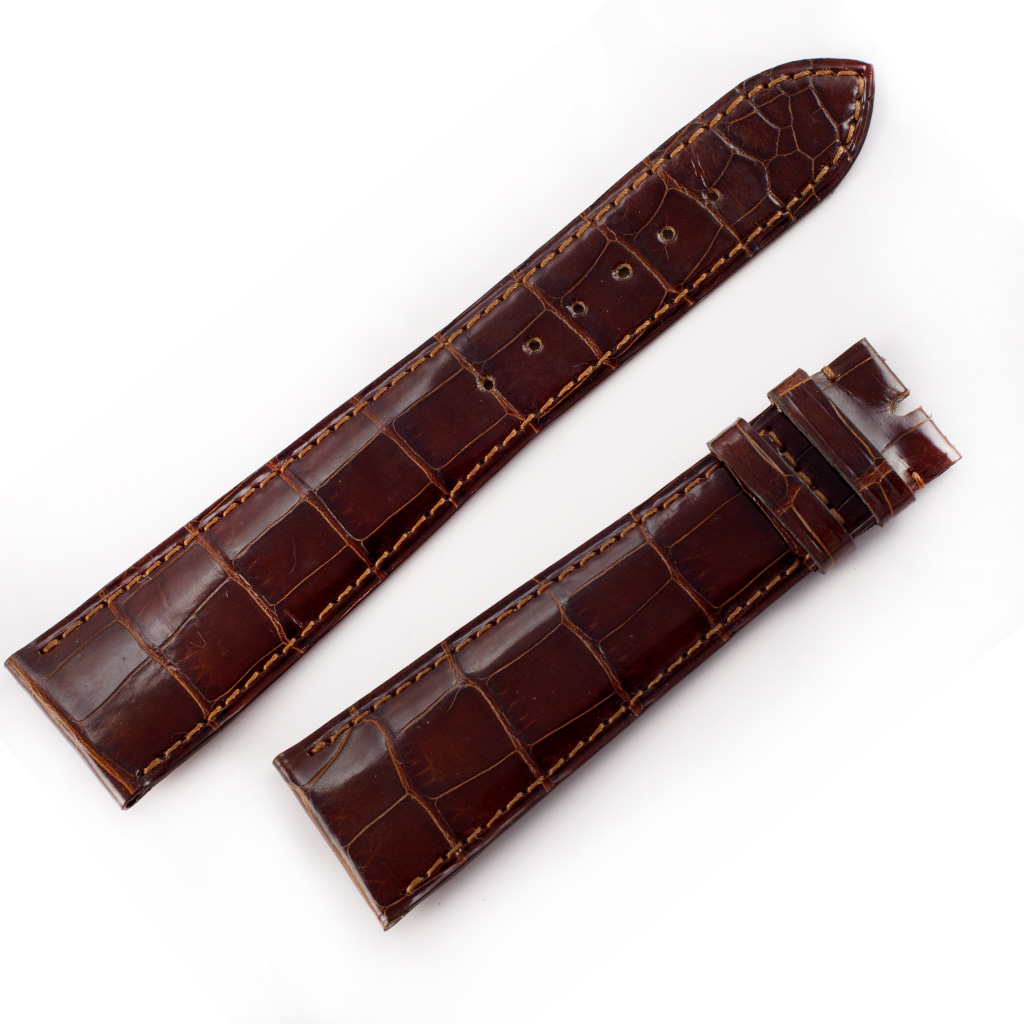 Patek Philippe shiny brown alligator strap (24x18)