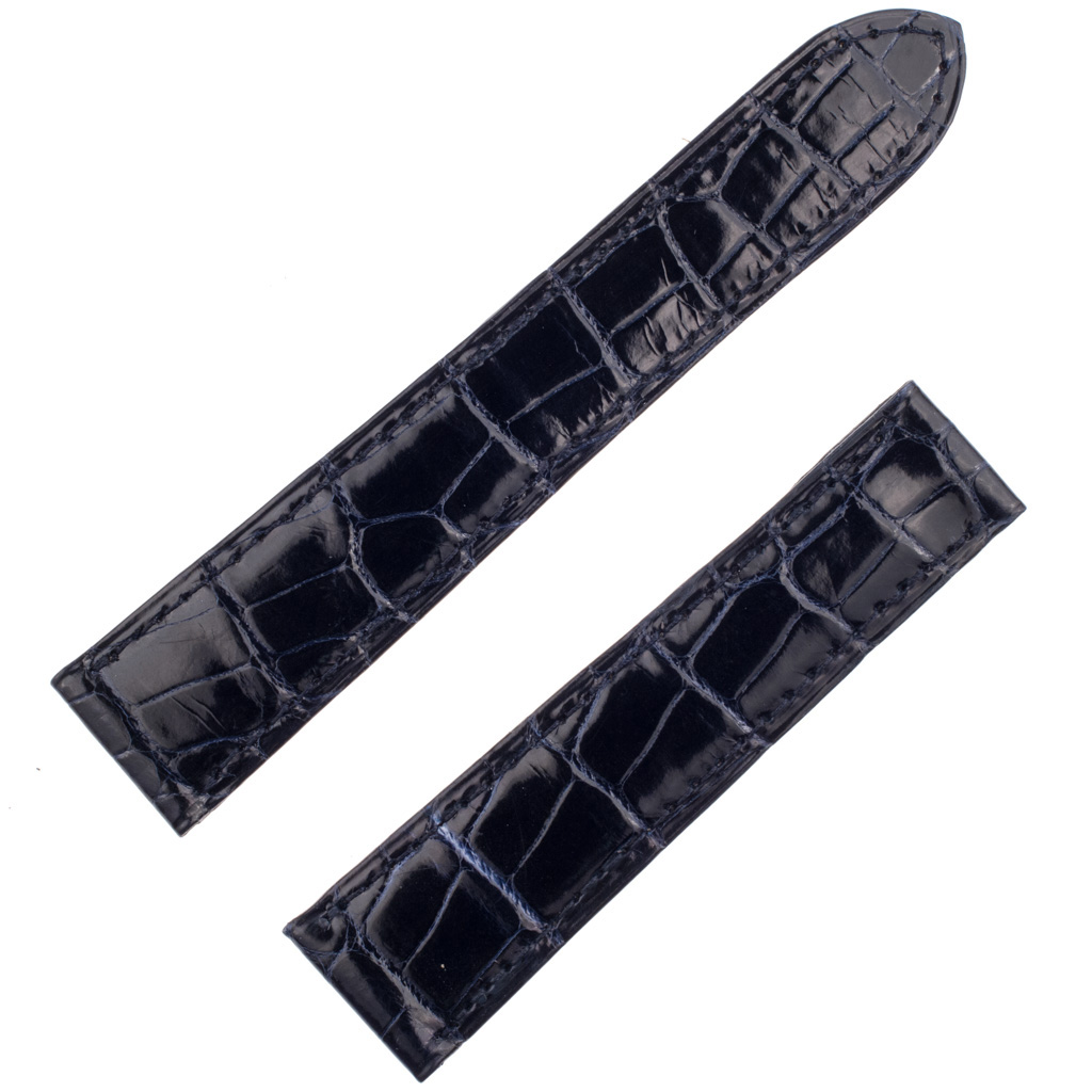 Cartier navy blue croco strap (20.5 x 17.5)