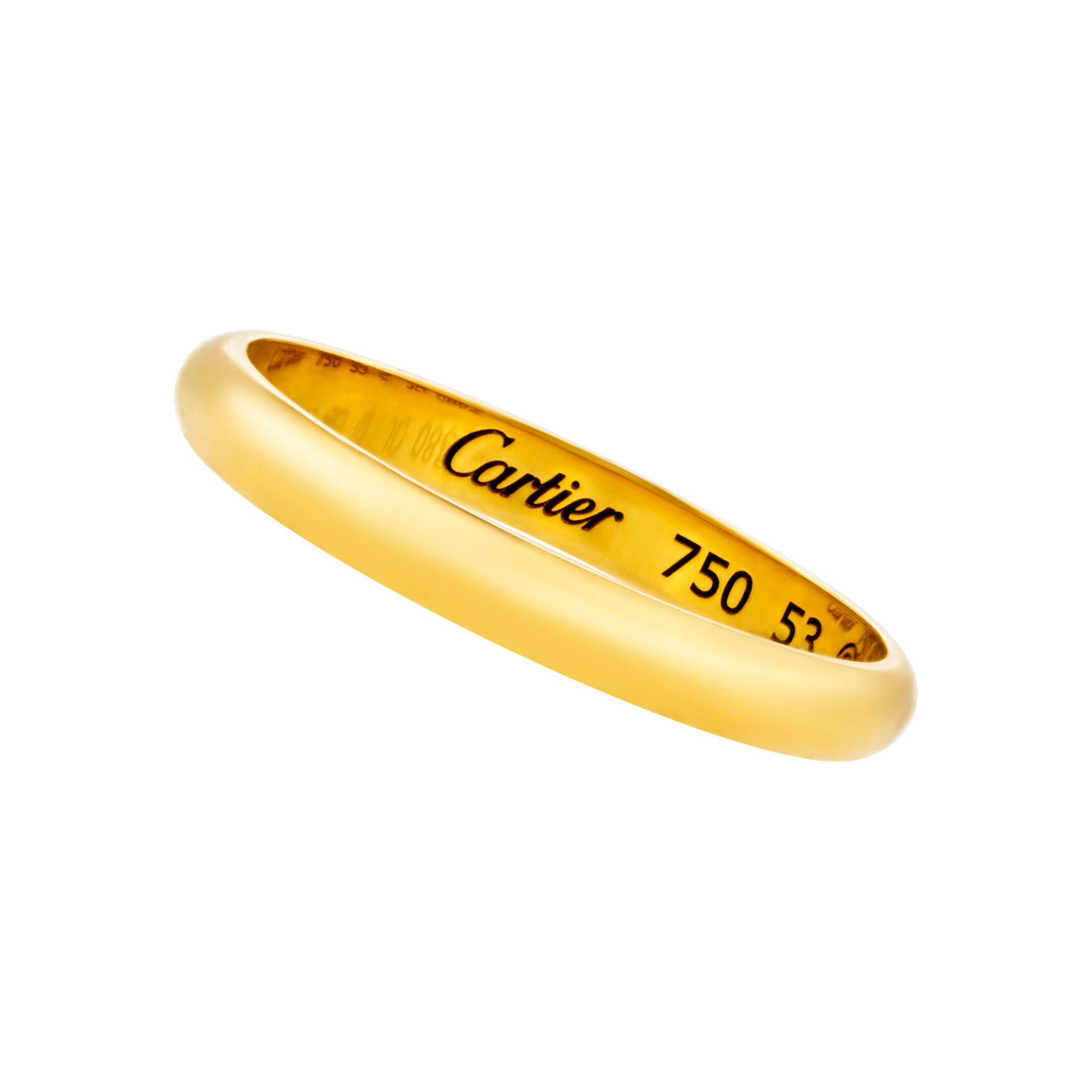 Ladies Cartier band in 18k yellow gold