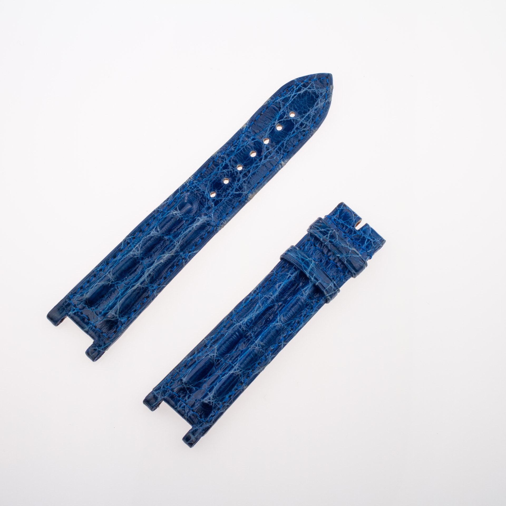 Cartier blue alligator leather strap (19.5 x 18mm)