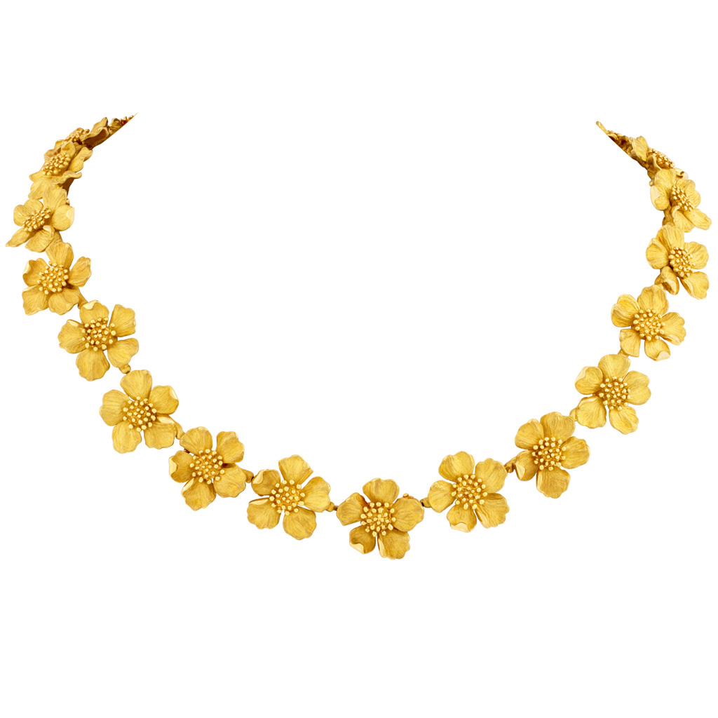 Tiffany & Co. Dogwood flower necklace in 18k