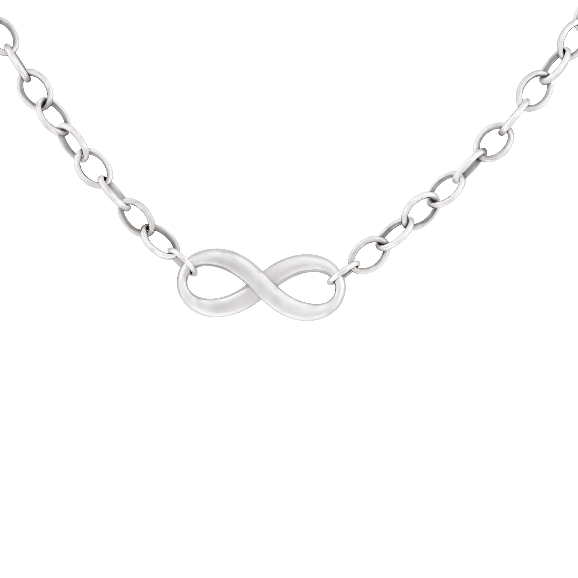 Tiffany & co Infinity pendant and chain in sterling silver.