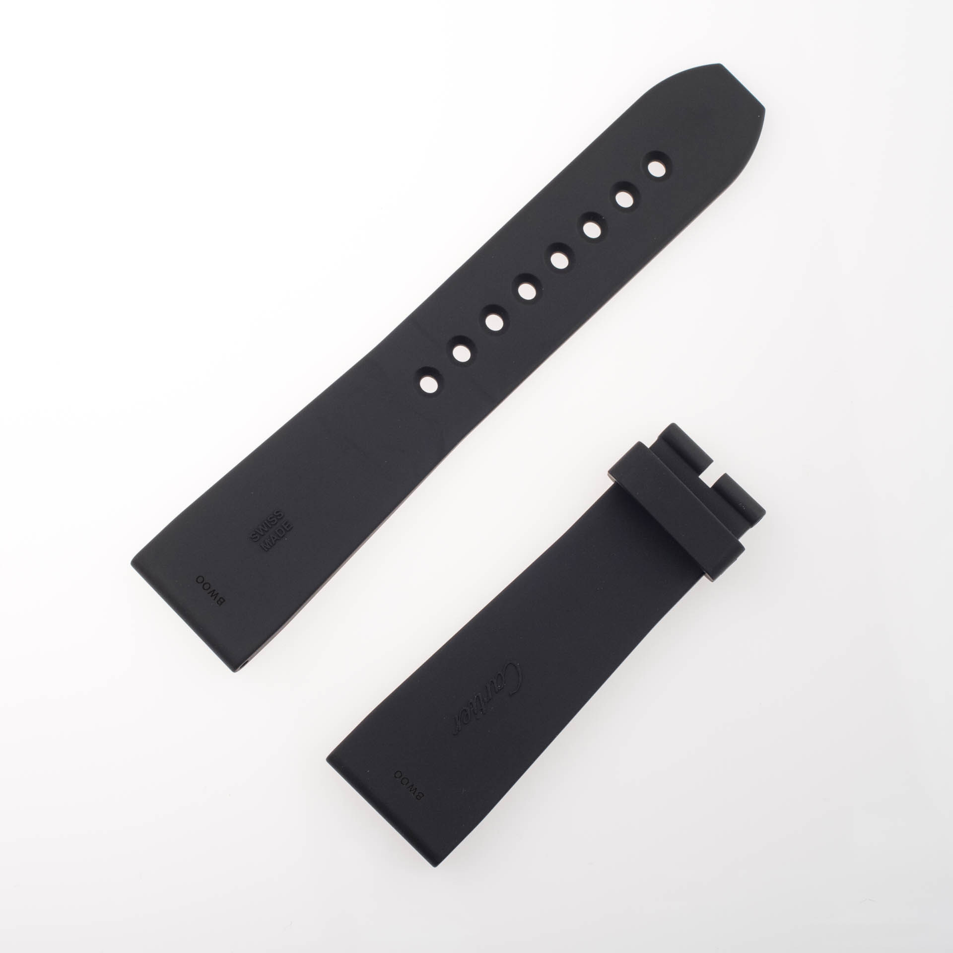 Calibre De Cartier Diver black rubber strap. ( 24 X 19)