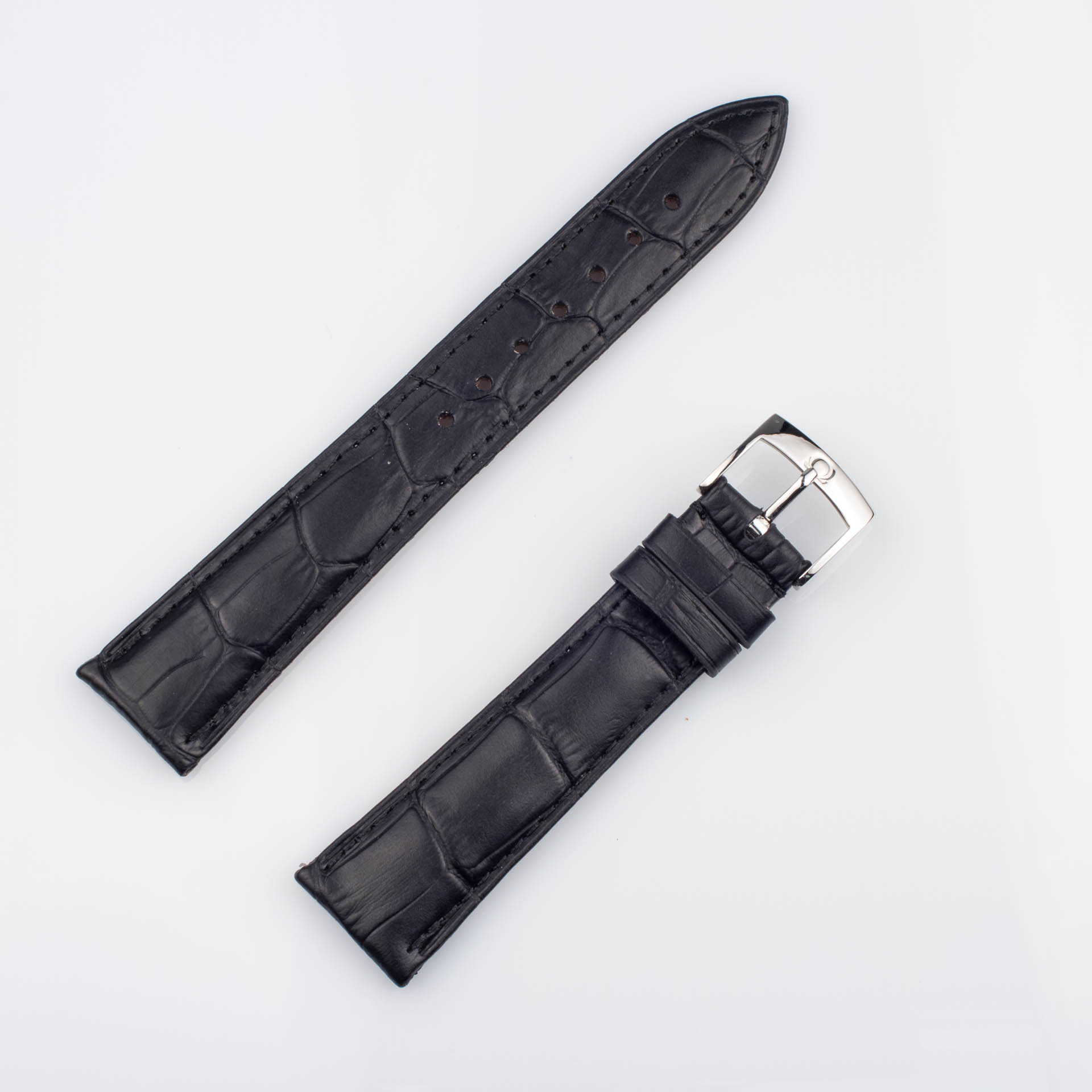 Omega black alligator strap (19 x 16)