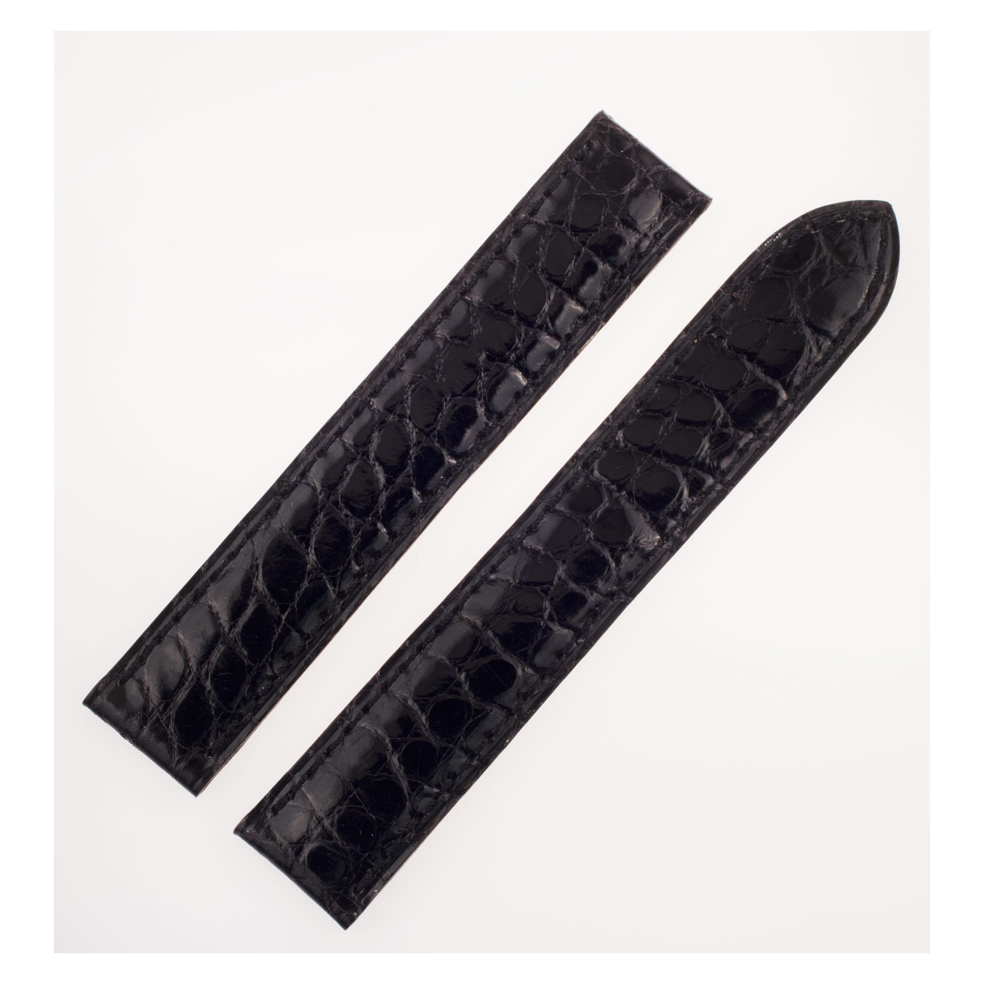 Cartier black shiny croco strap (16mm x 16mm)