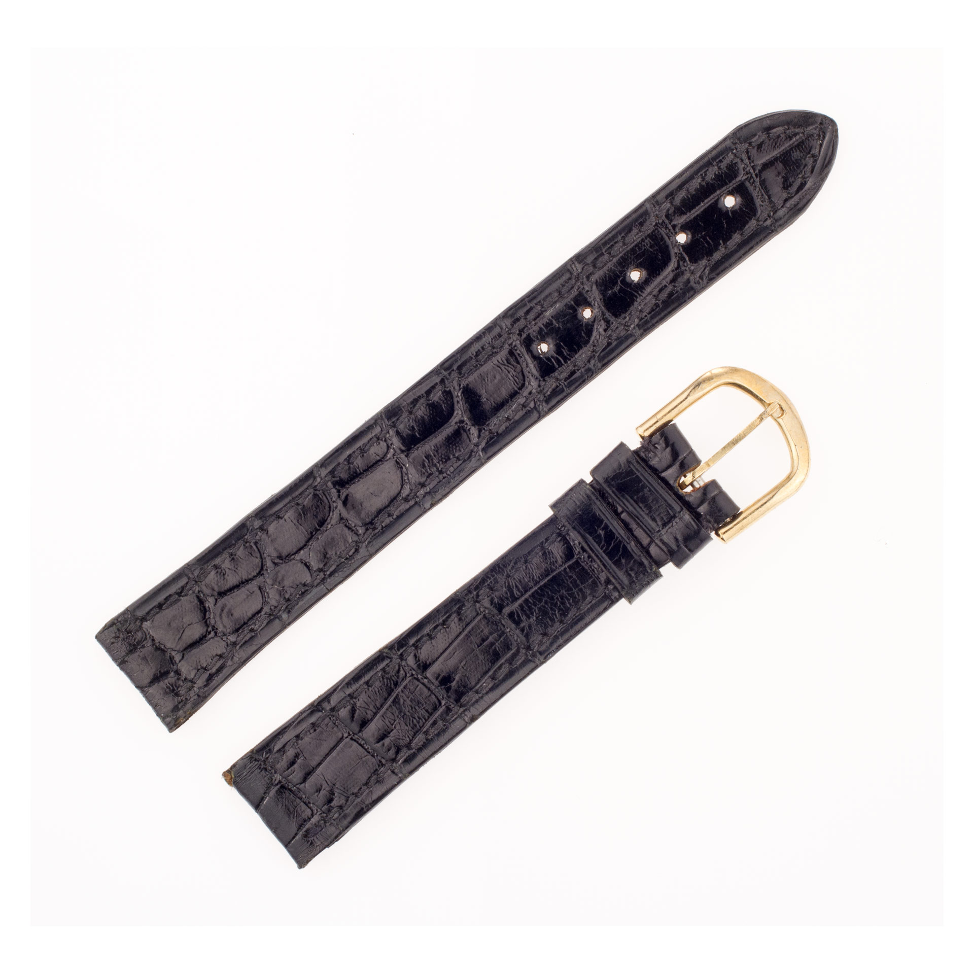 Piaget black alligator strap (15.5mm x 14mm)
