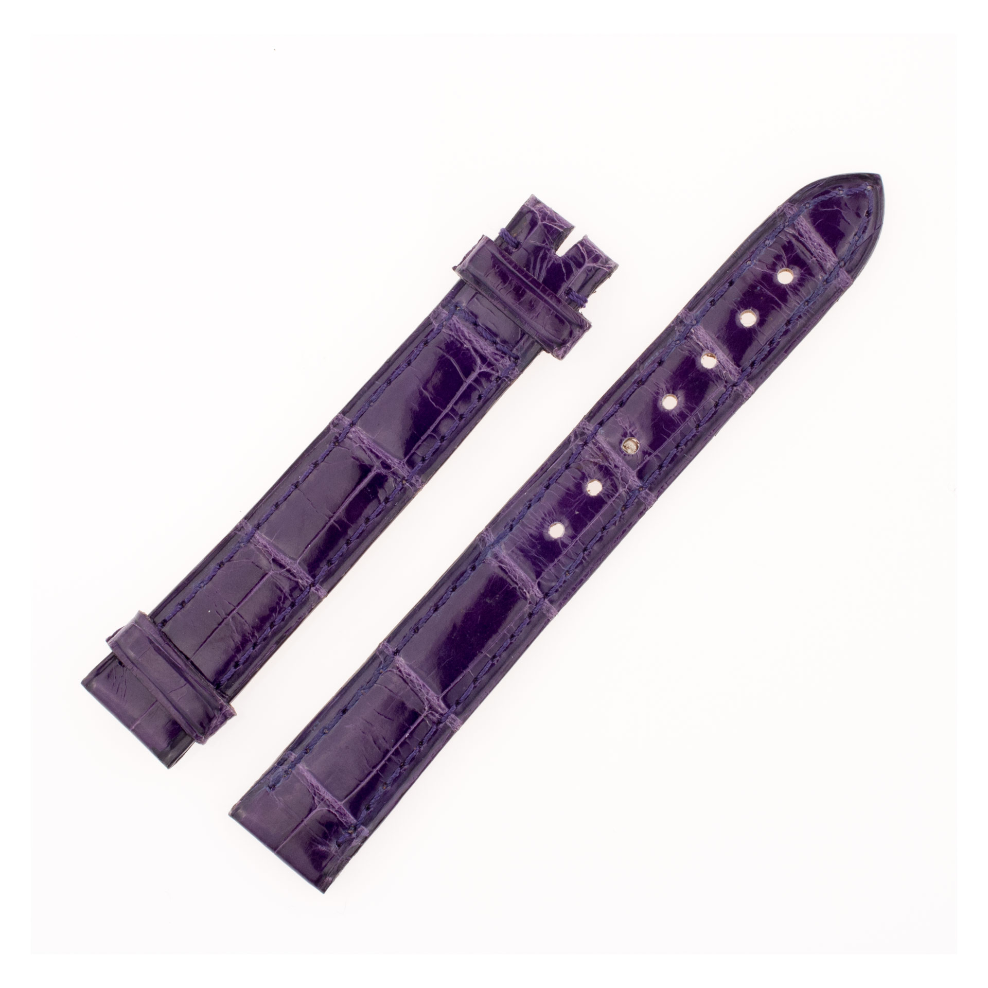 Cartier purple alligator strap (13mm x 11.5mm)
