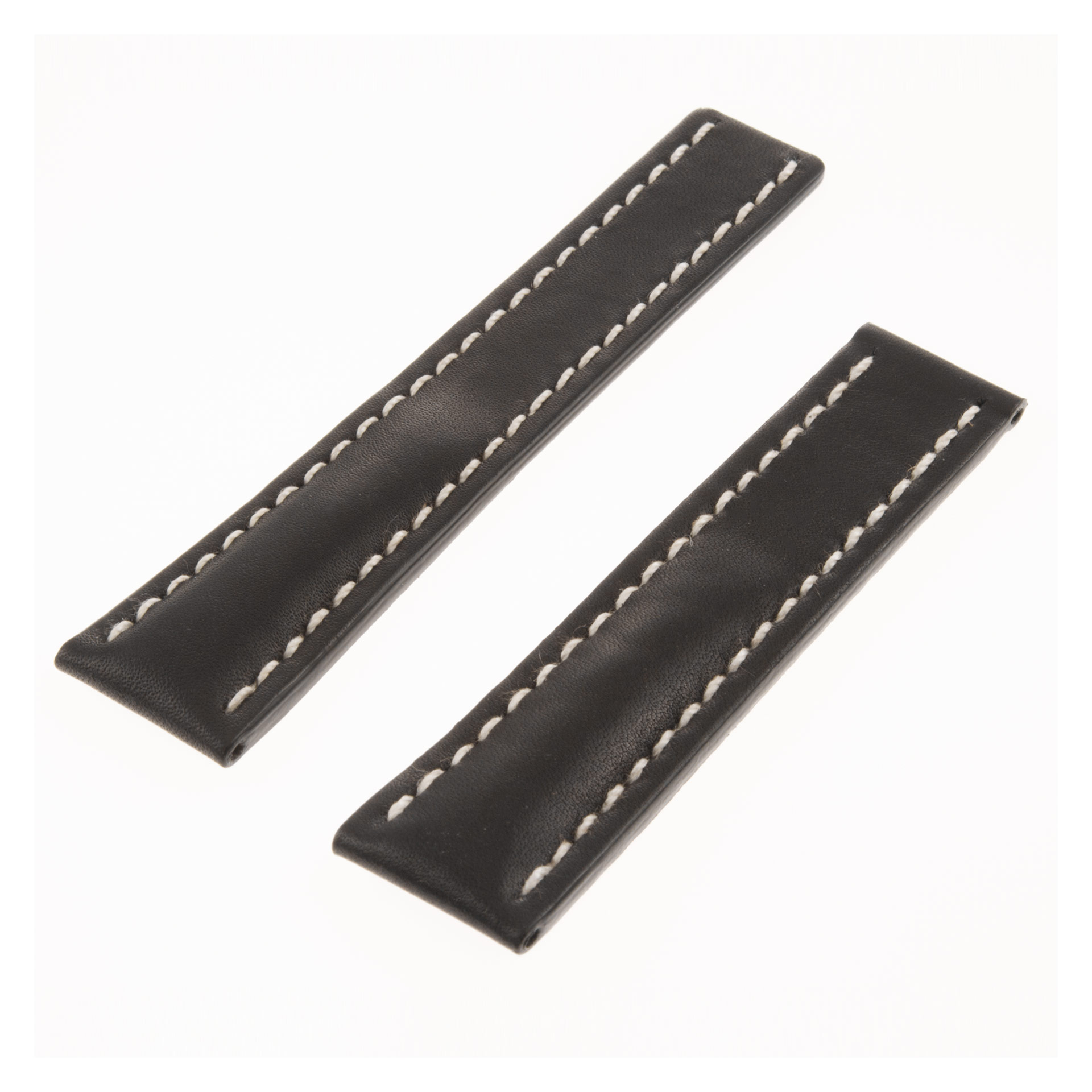 Breitling black calf leather strap (22x20)