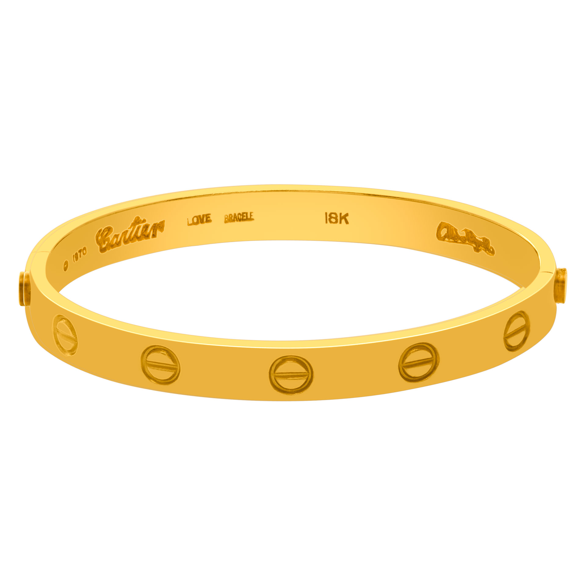 Original Cartier "LOVE" bracelet, signed 1970 "Aldo Cipullo" in 18k yellow gold