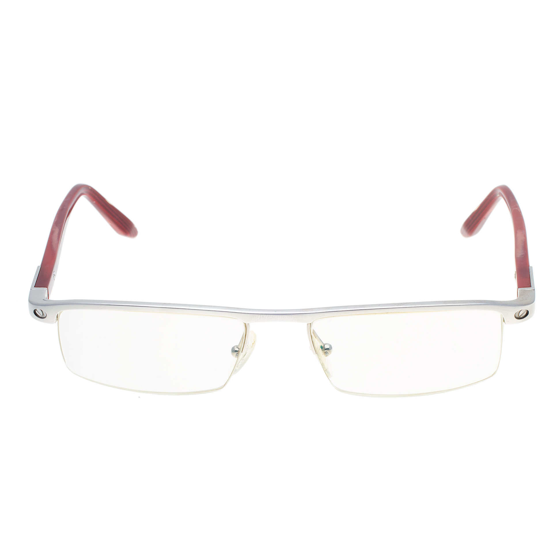 Cartier steel frame with wood stem glasses