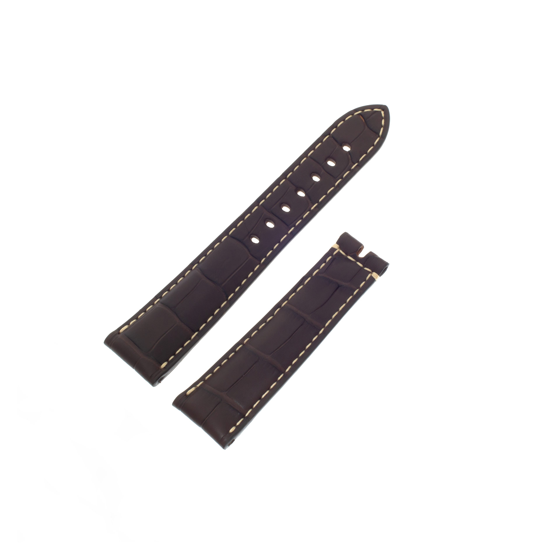Breguet brown Alligator strap for tang buckle (22x18)