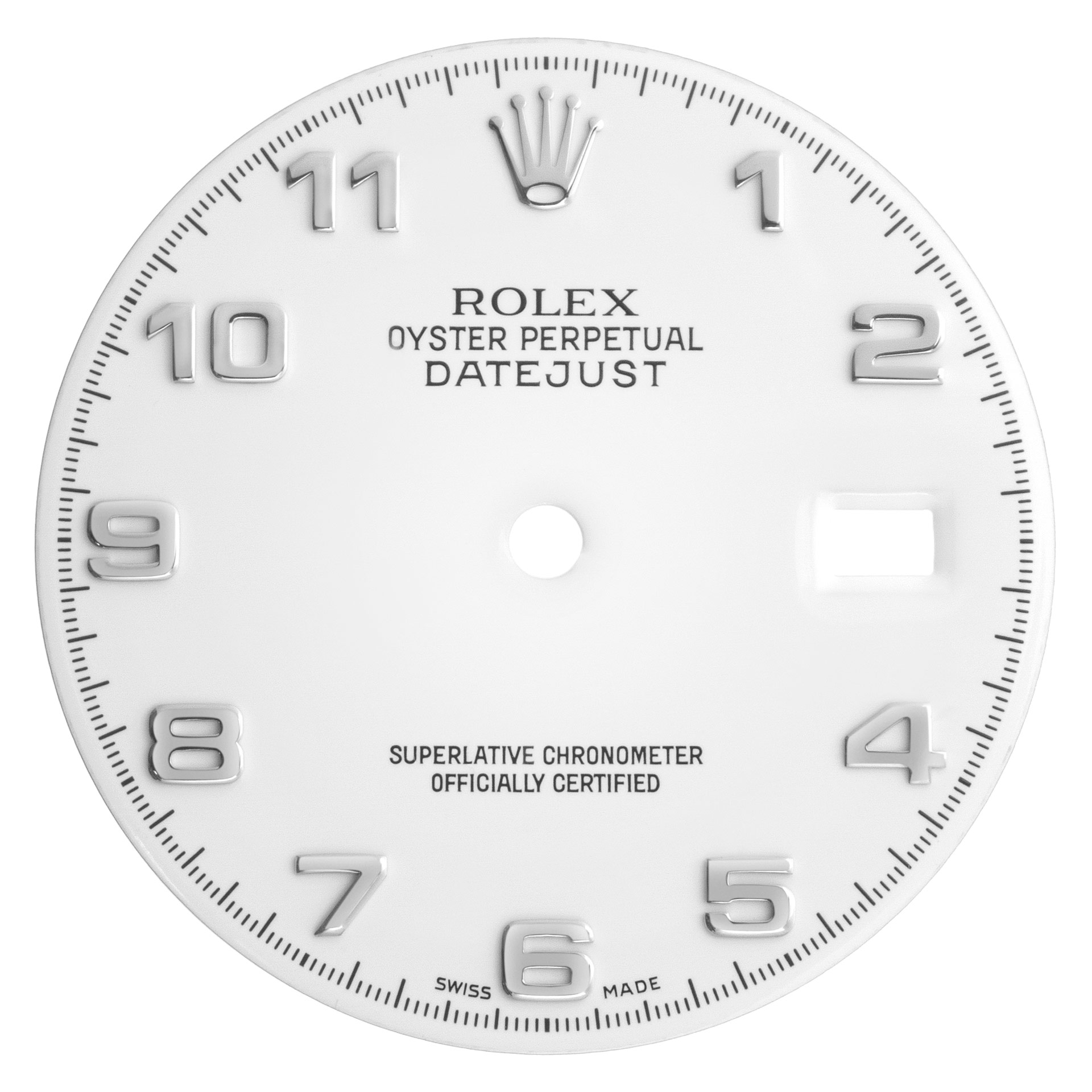 Rolex Datejust white Arabic numeral dial