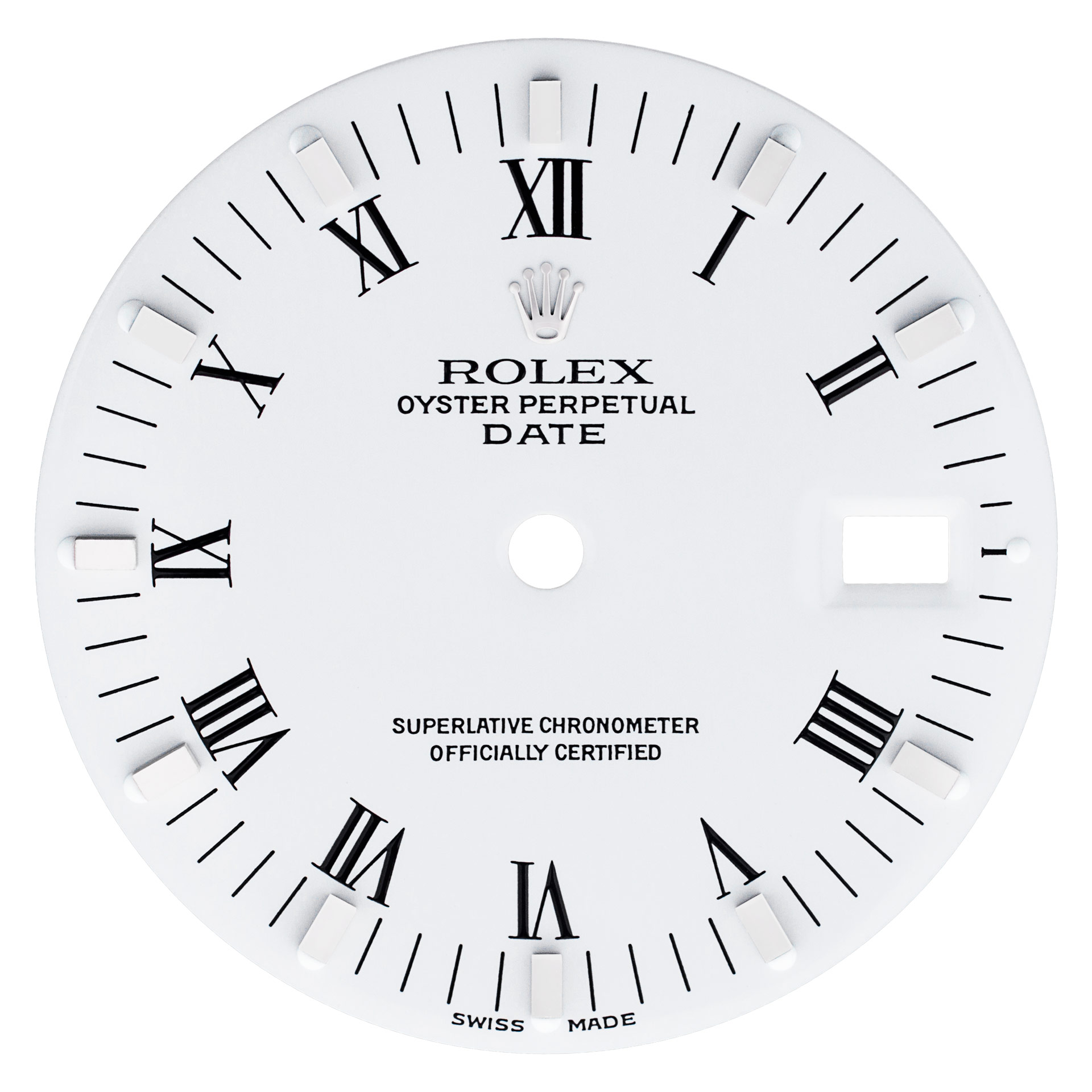 Rolex Date white roman numeral dial