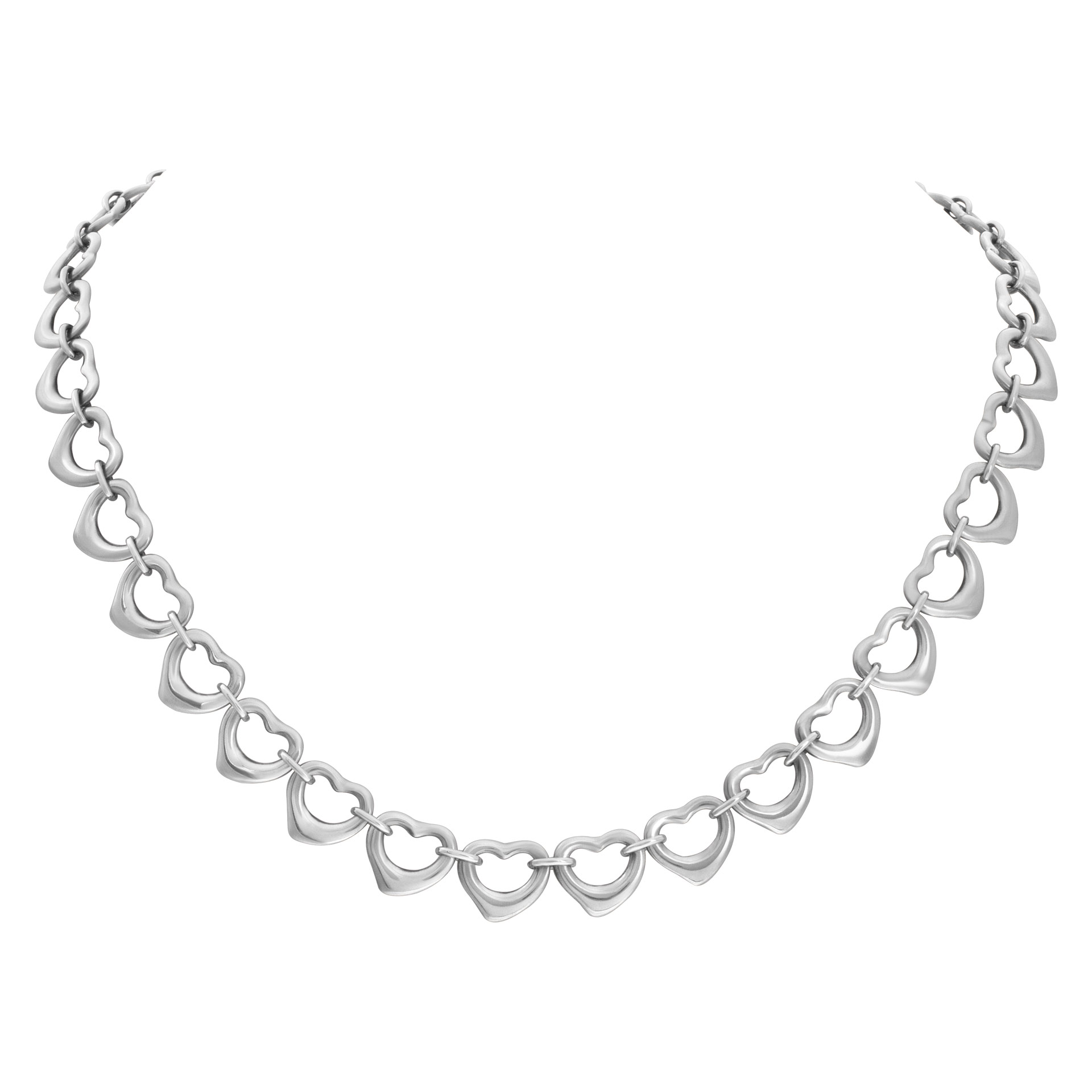 Tiffany & Co. heart style necklace in sterling silver