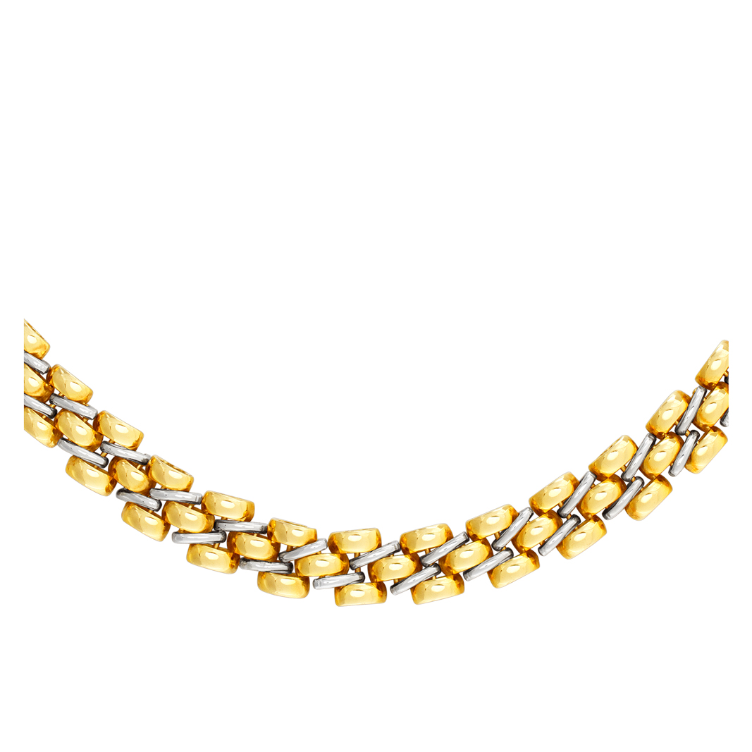 Necklace made in Italy in 18k white & yellow gold