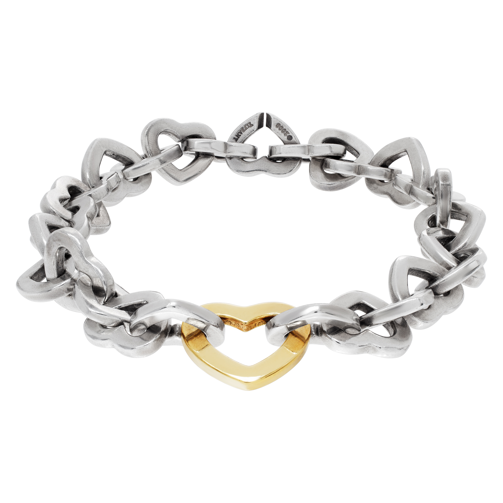 Tiffany & Co. Two Tone Heart link bracelet