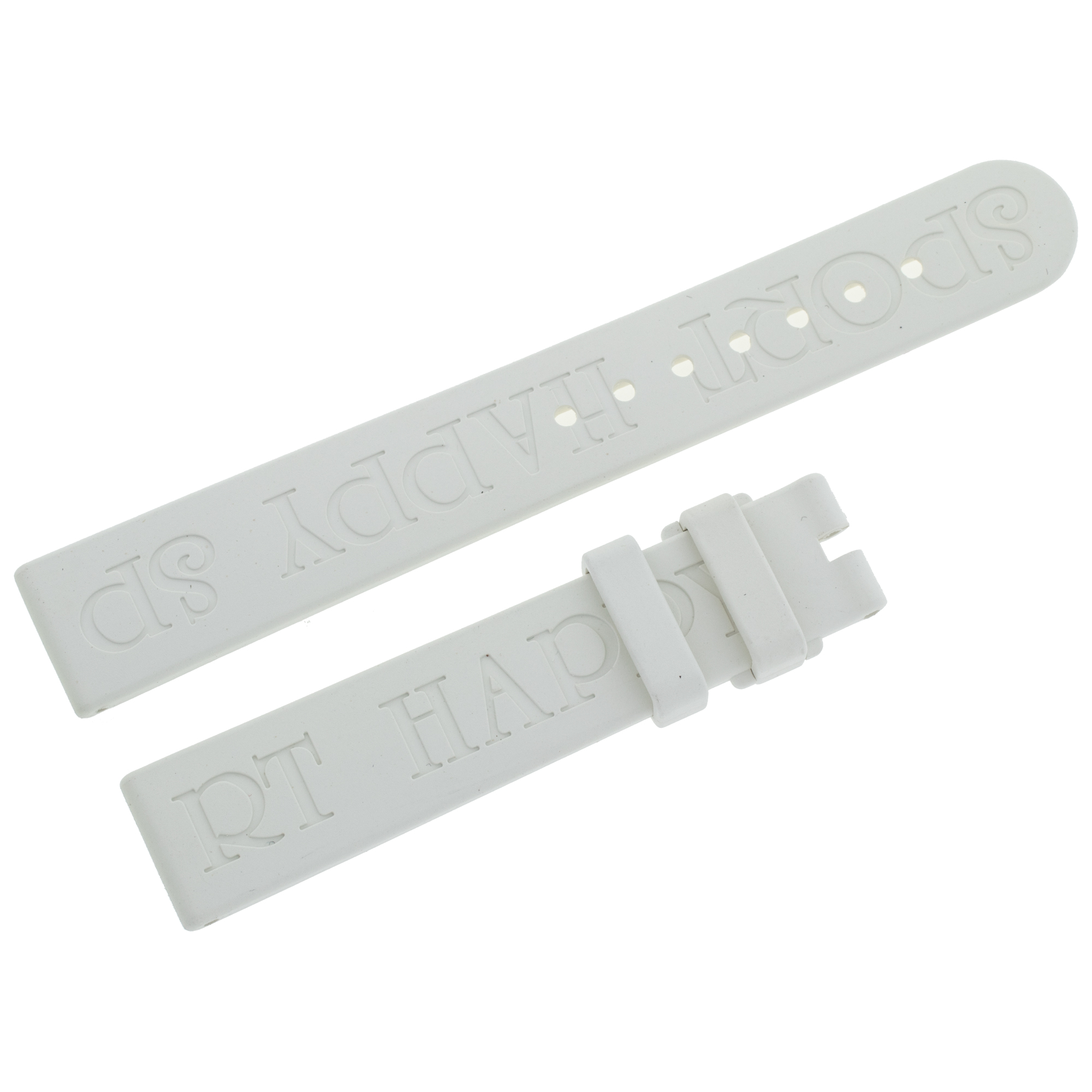 Chopard Happy Sport white rubber strap (15mm x 14mm) for tang buckle