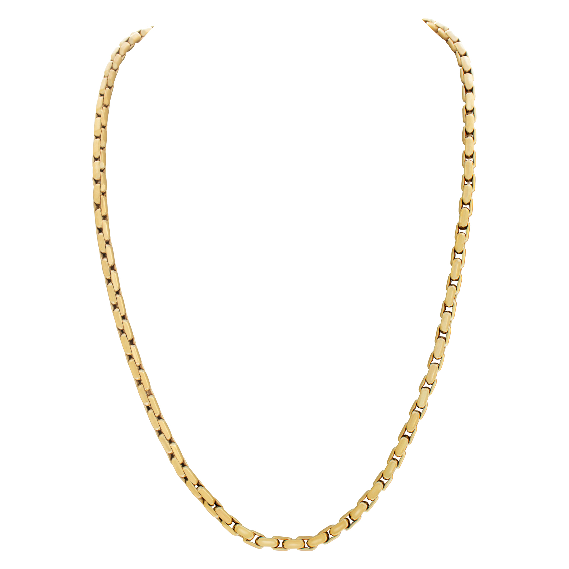 Flexible chainlink necklace in 14k yellow gold