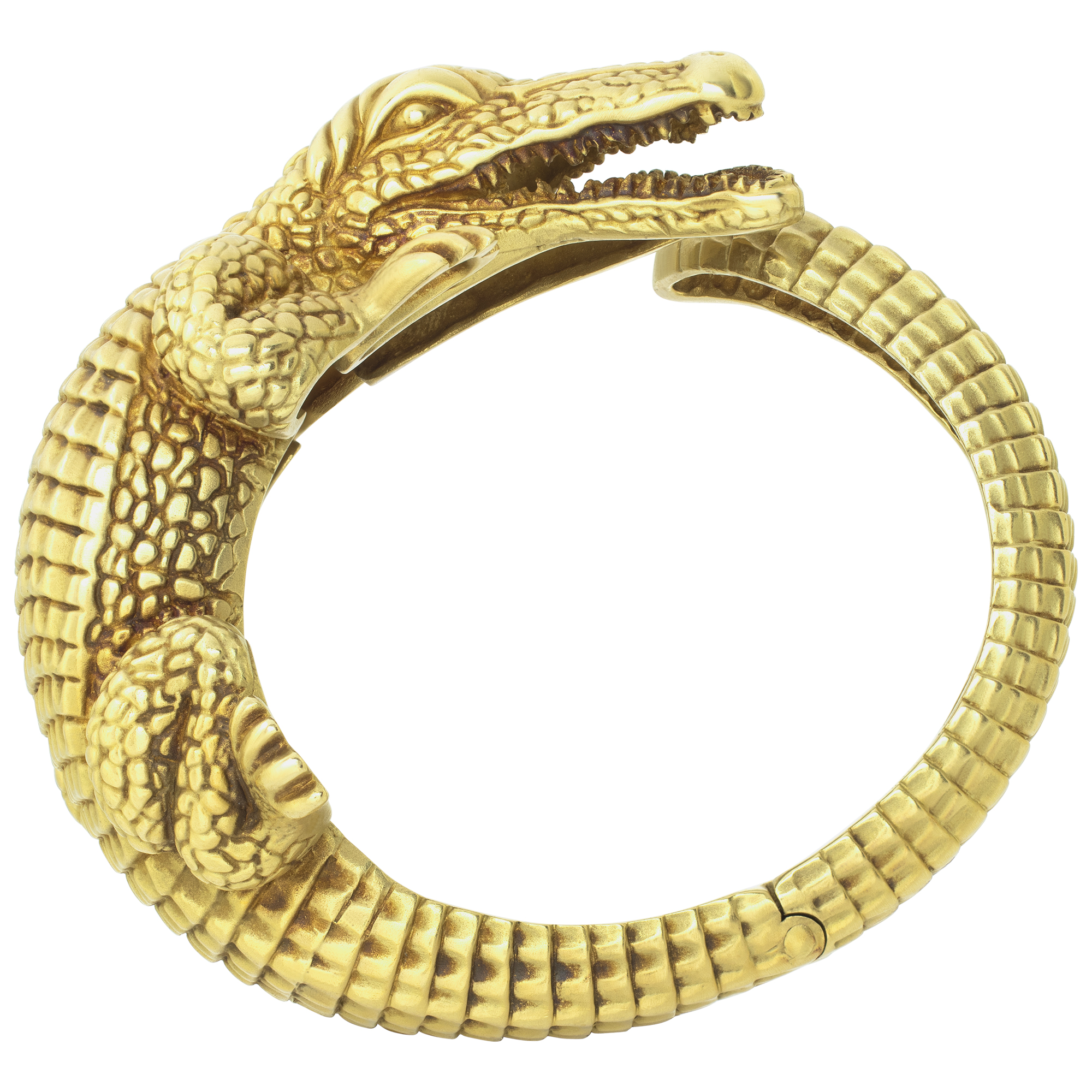 Barry Kieselstein Cord Alligator Cuff Bracelet in 18k yellow gold