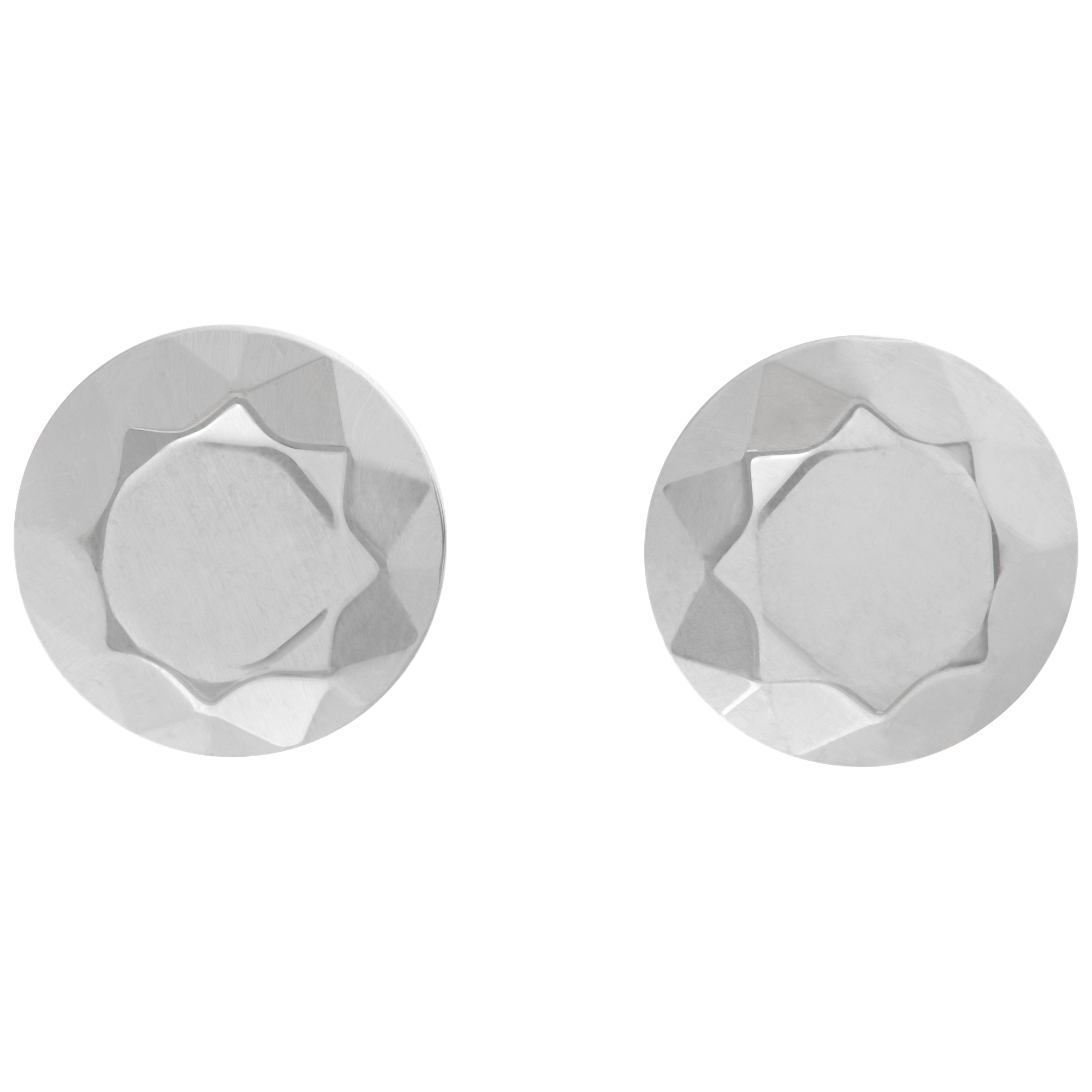 Tiffany & Co Elsa Peretti Two Carat faceted earrings in platinum.