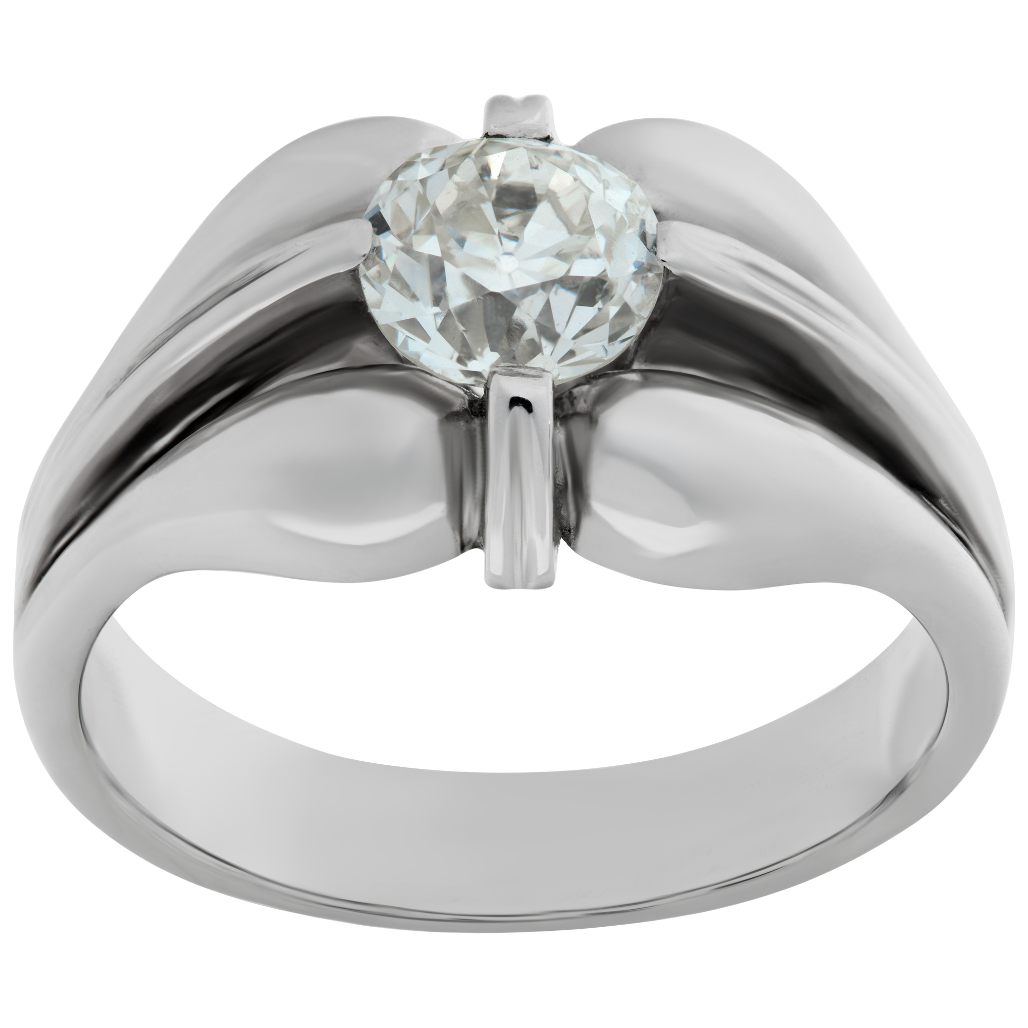 "Gypsy" ring in 14k white gold with app. 1.03 carat diamond