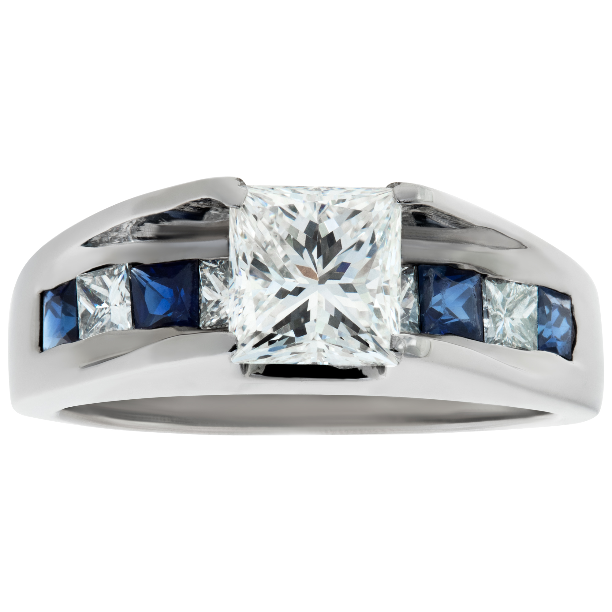 GIA certified princess cut diamond 1.01 cts (H Color, VS2 Clarity) ring set in platinum.