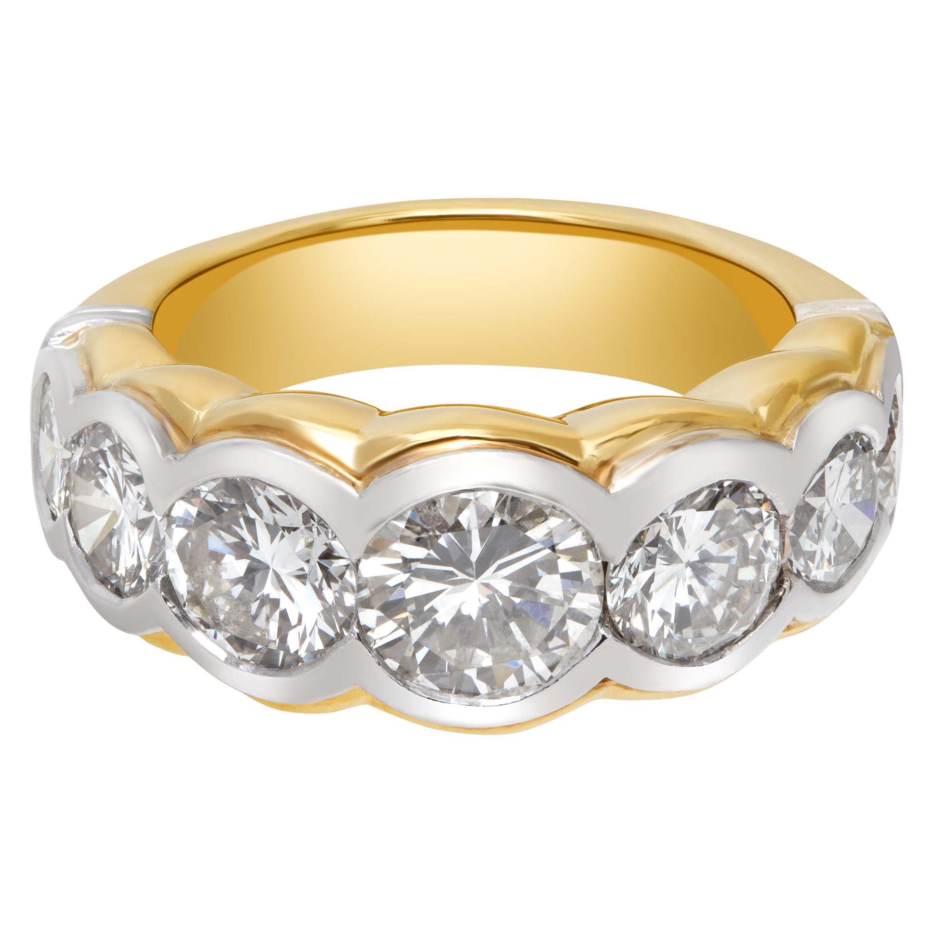 Dazzling diamond ring in platinum & 18k with approx. 3.65ct