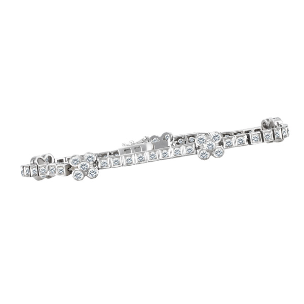 Diamond bracelet in 18k white gold with appr 1.40 carats in diamonds