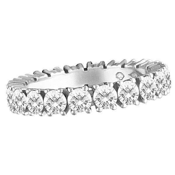 Cartier Diamond Eternity Band and Ring in platinum with 1.46 carats in diamonds
