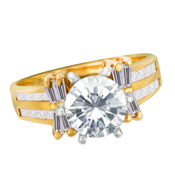 GIA Certified diamond ring 2.04 cts (L color, SI2 clarity)