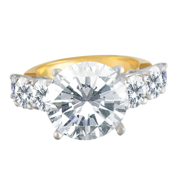 GIA certified diamond ring - 5.95 cts (M color, VVS1 clarity)
