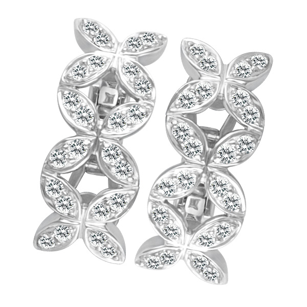 Diamond earrings with app 0.50 cts in diamonds