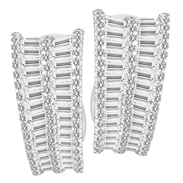 Diamonds earrings with in 14k white gold