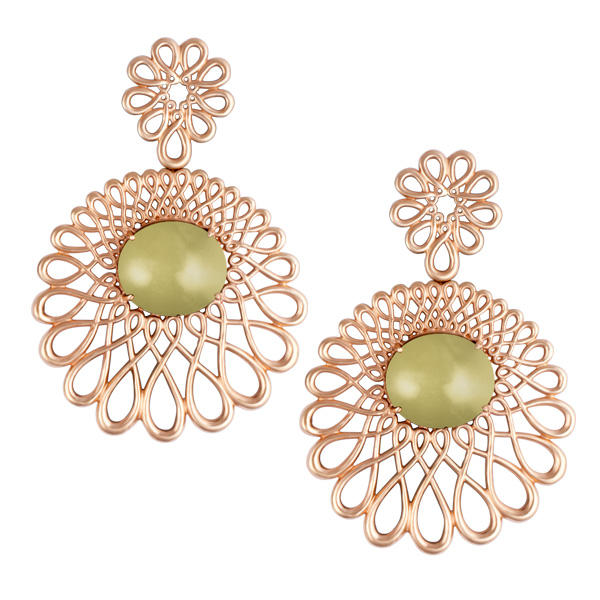 Carla Amorim 18k rose gold earrings with agate